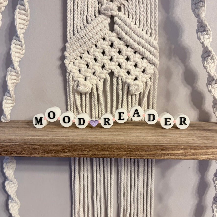 3d Printed Shelf Friendship Bracelet Sign - "Mood Reader" - Awfullynerdy.co