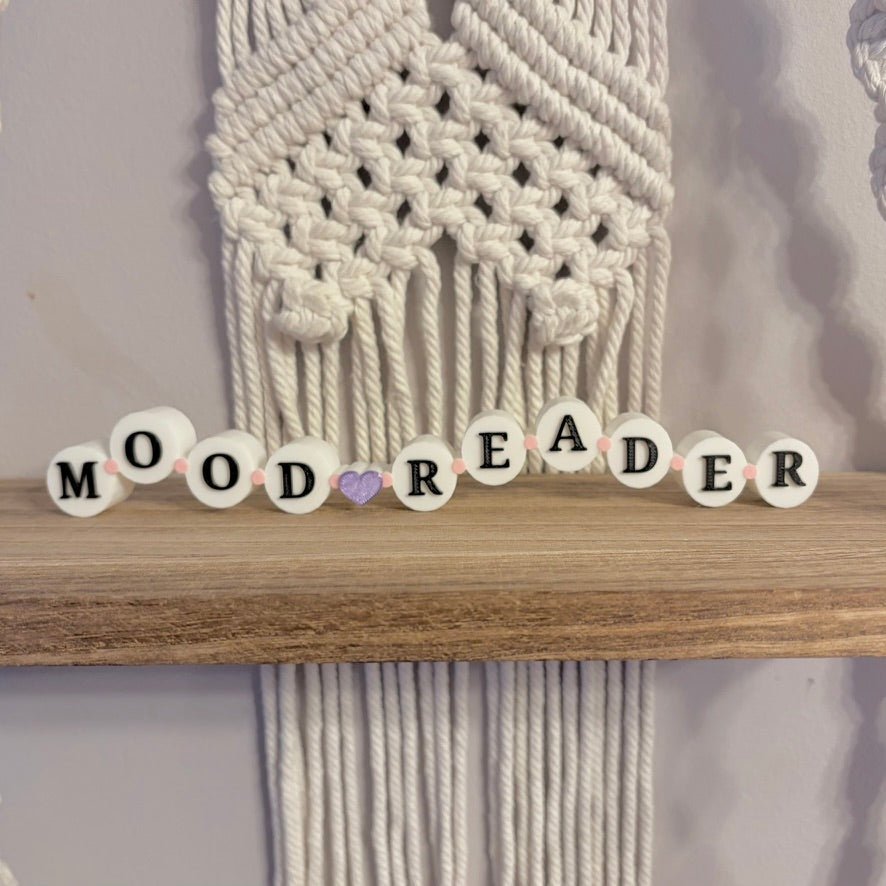 3d Printed Shelf Friendship Bracelet Sign - "Mood Reader" - Awfullynerdy.co