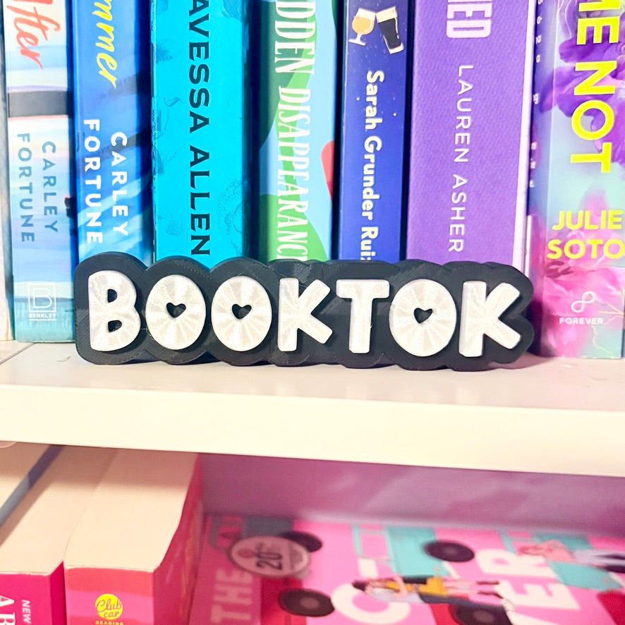 3d Printed Shelf Sign - "BOOKTOK" - Awfullynerdy.co