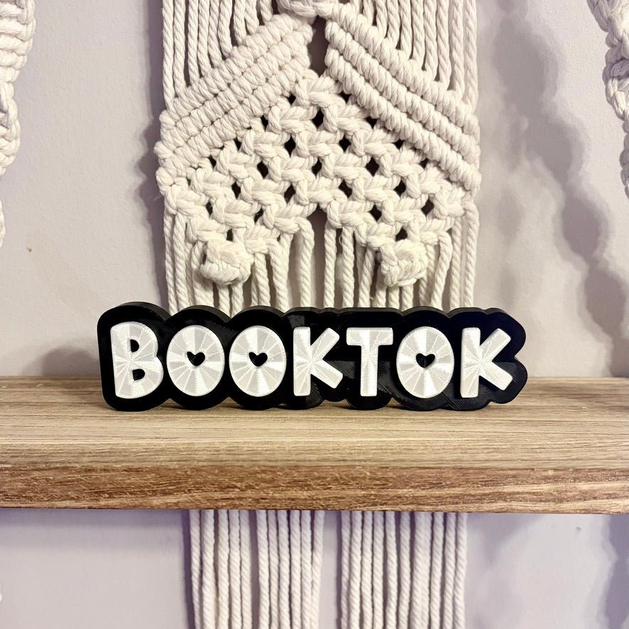 3d Printed Shelf Sign - "BOOKTOK" - Awfullynerdy.co