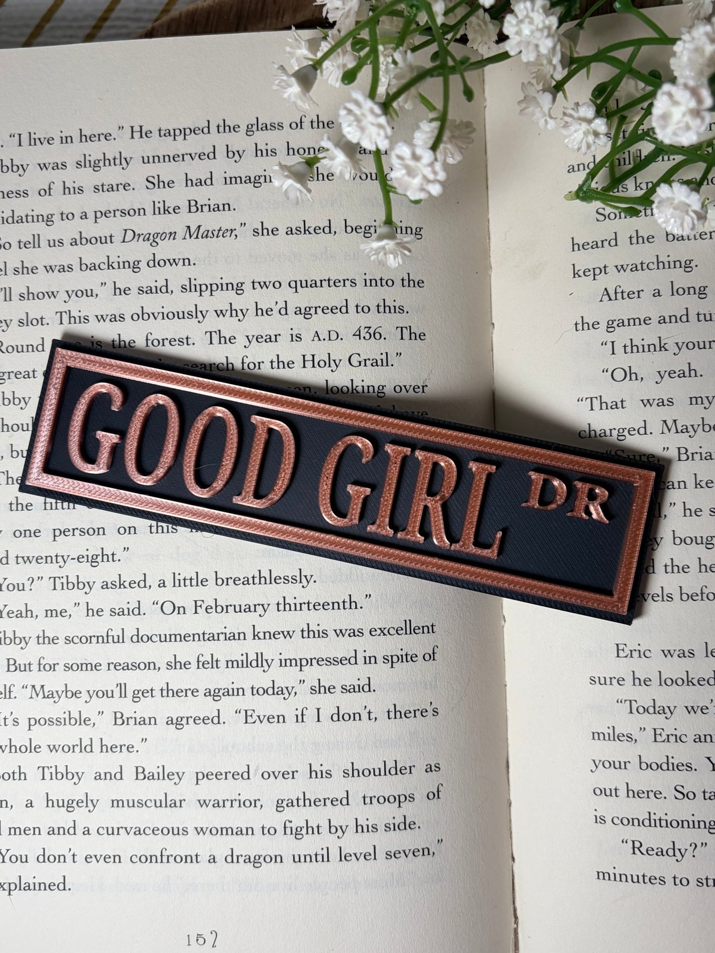 3d Printed Shelf Sign - Good Girl DR - Awfullynerdy.co