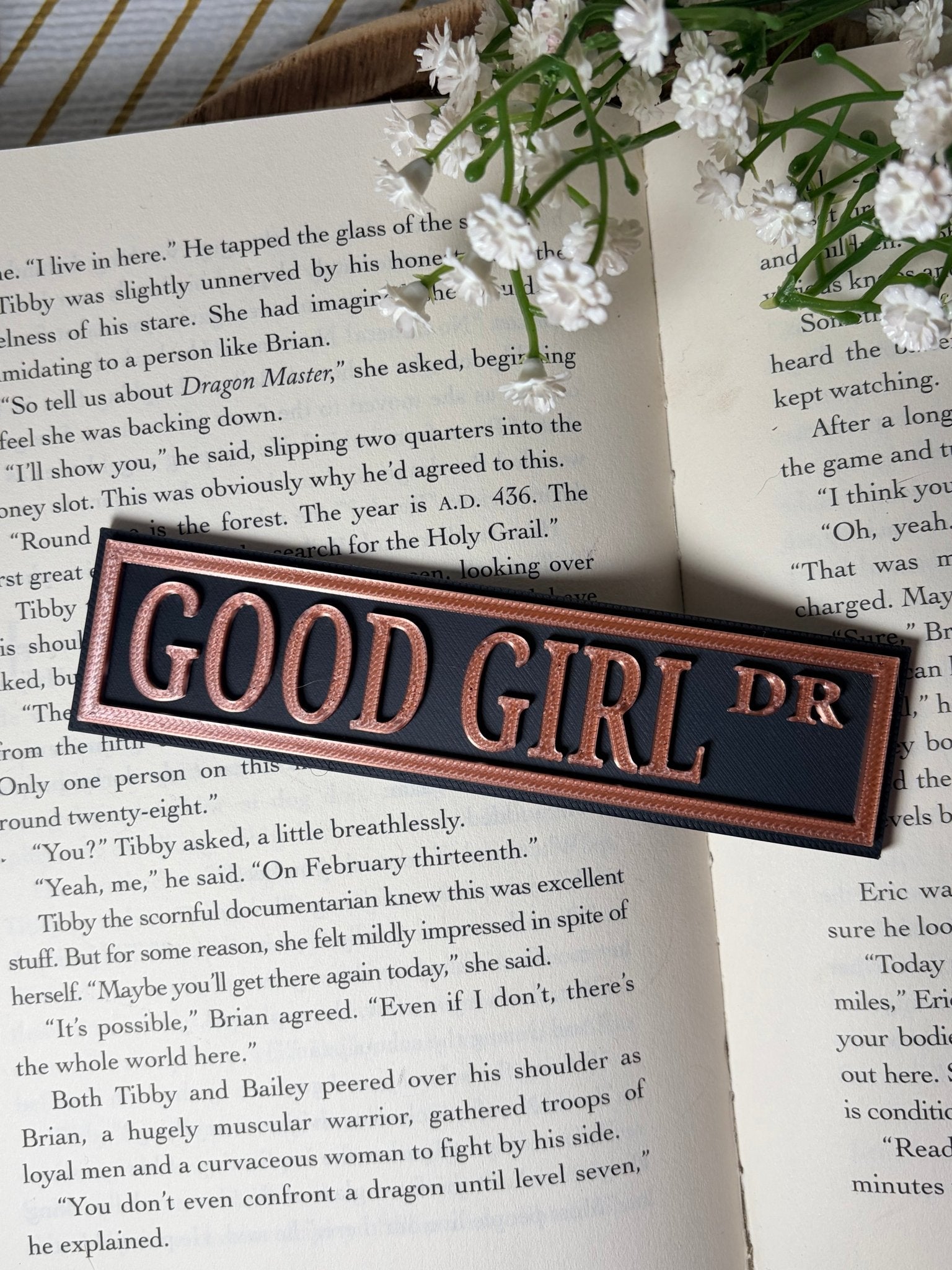 3d Printed Shelf Sign - Good Girl DR - Awfullynerdy.co