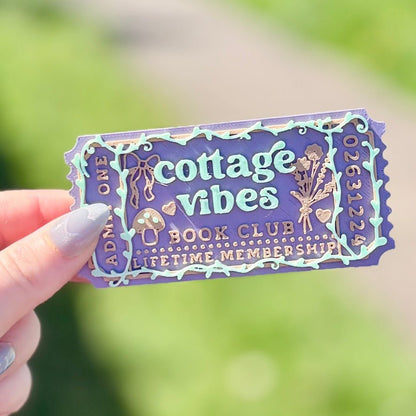 3d Printed Shelf Trope Ticket - Cottage Vibes Book Club - Awfullynerdy.co