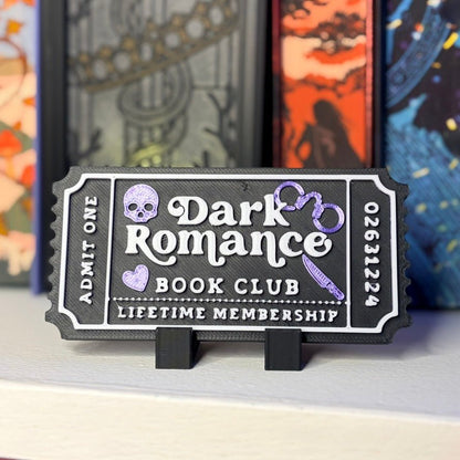 3d Printed Shelf Trope Ticket - Dark Romance Book Club - Awfullynerdy.co