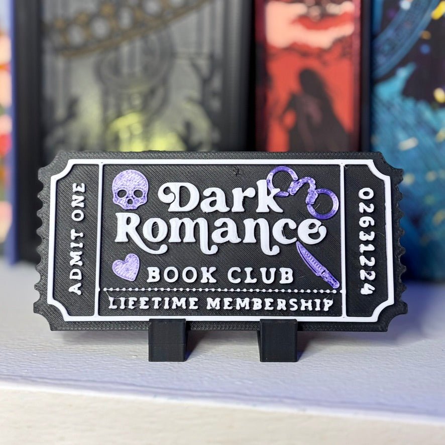 3d Printed Shelf Trope Ticket - Dark Romance Book Club - Awfullynerdy.co