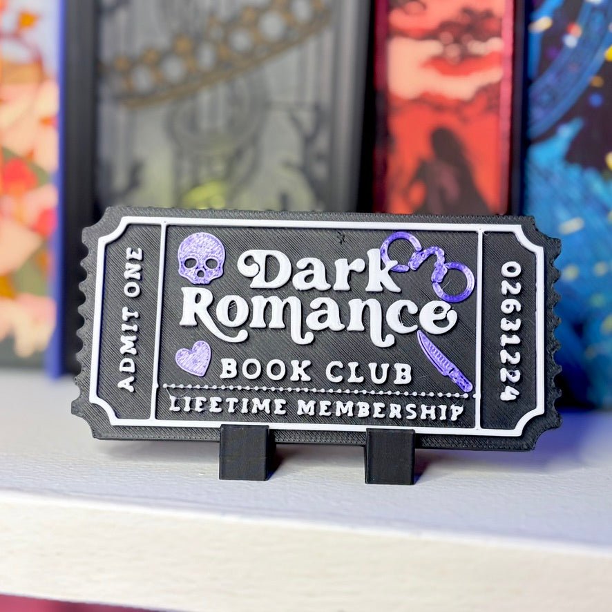 3d Printed Shelf Trope Ticket - Dark Romance Book Club - Awfullynerdy.co