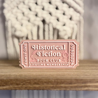 3d Printed Shelf Trope Ticket - Historical Fiction Book Club - Awfullynerdy.co