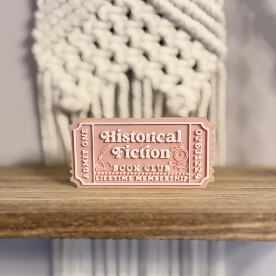 3d Printed Shelf Trope Ticket - Historical Fiction Book Club - Awfullynerdy.co
