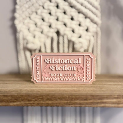 3d Printed Shelf Trope Ticket - Historical Fiction Book Club - Awfullynerdy.co