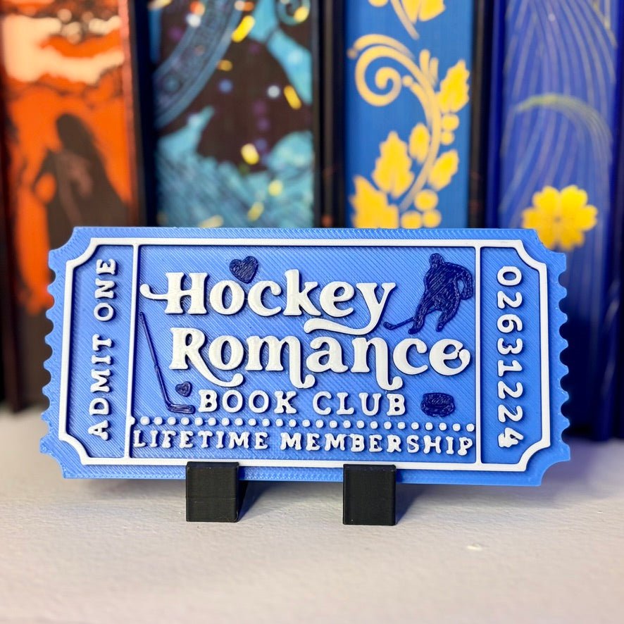 3d Printed Shelf Trope Ticket - Hockey Romance - Awfullynerdy.co