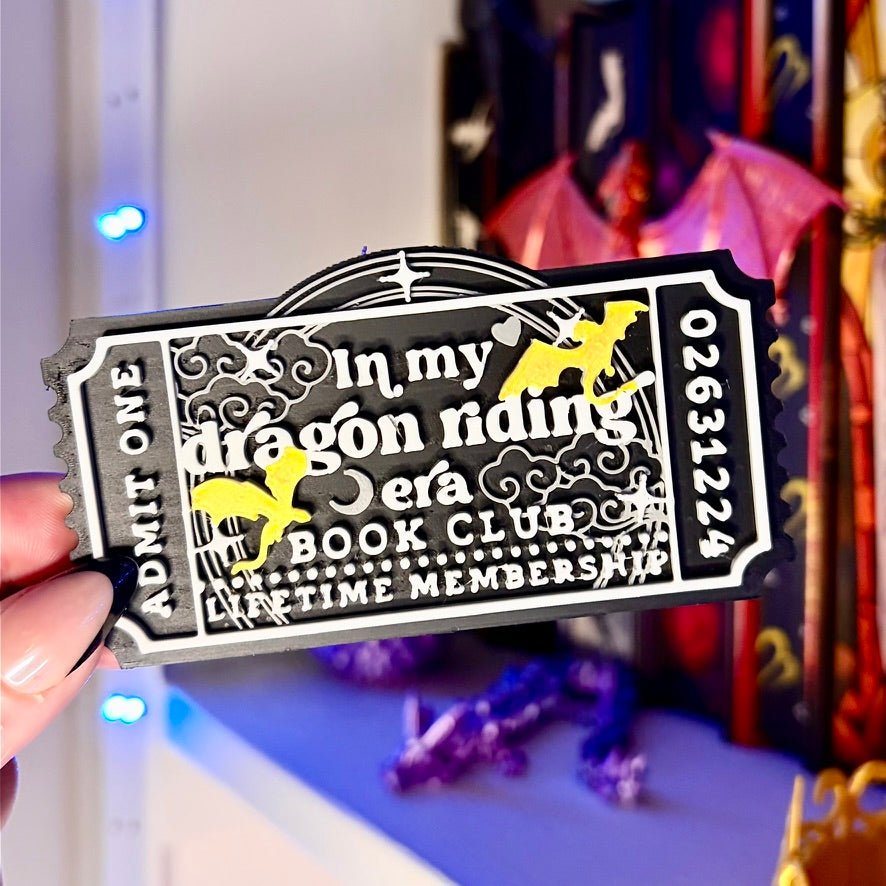 3d Printed Shelf Trope Ticket - In My Dragon Riding Era - Awfullynerdy.co