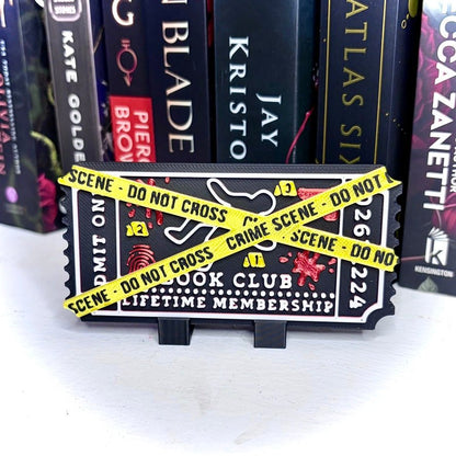3d Printed Shelf Trope Ticket - True Crime Book Club - Awfullynerdy.co