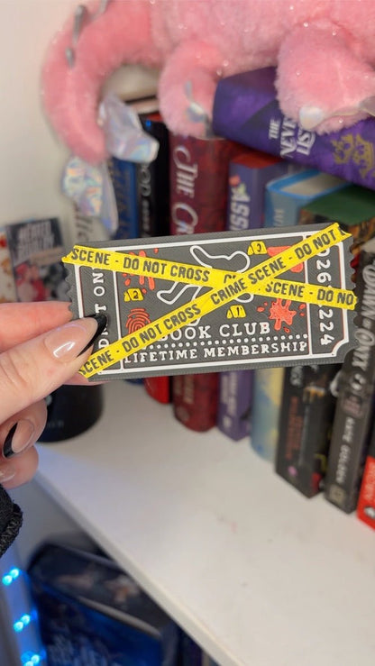 3d Printed Shelf Trope Ticket - True Crime Book Club - Awfullynerdy.co