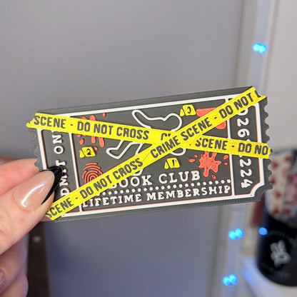 3d Printed Shelf Trope Ticket - True Crime Book Club - Awfullynerdy.co