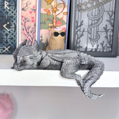 3d Printed Sleeping Dragon Bookshelf Decoration - Awfullynerdy.co