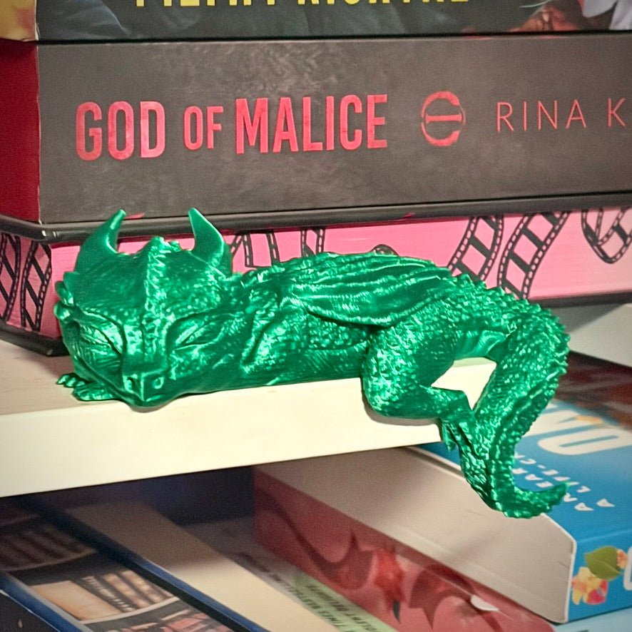 3d Printed Sleeping Dragon Bookshelf Decoration - Awfullynerdy.co