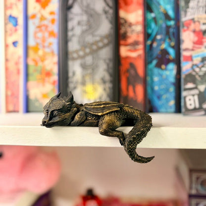3d Printed Sleeping Dragon Bookshelf Decoration - Awfullynerdy.co