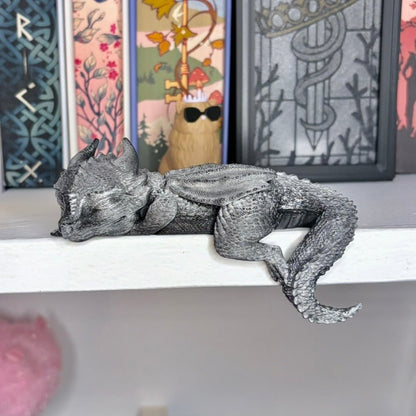 3d Printed Sleeping Dragon Bookshelf Decoration - Awfullynerdy.co