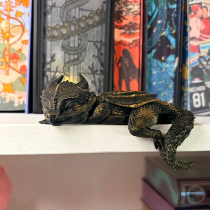 3d Printed Sleeping Dragon Bookshelf Decoration - Awfullynerdy.co