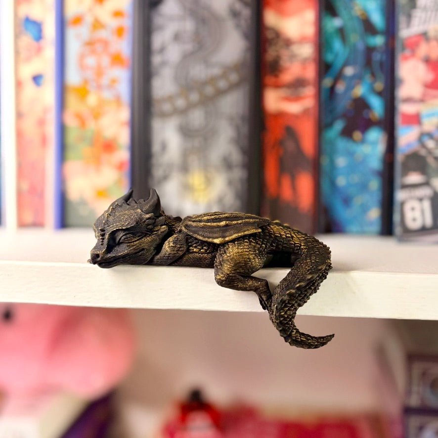 3d Printed Sleeping Dragon Bookshelf Decoration - Awfullynerdy.co