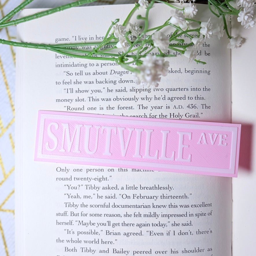 3d Printed Smutville Ave Bookmark - Awfullynerdy.co