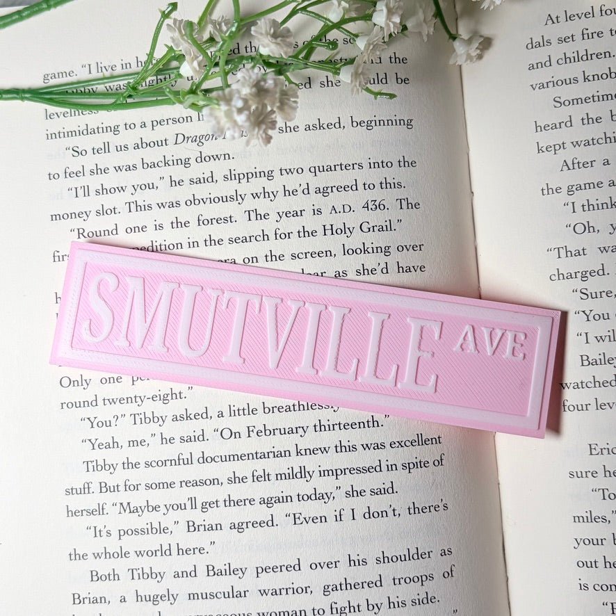 3d Printed Smutville Ave Bookmark - Awfullynerdy.co