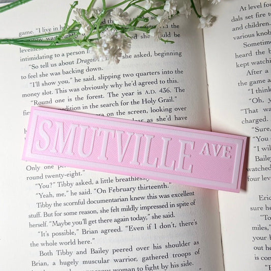 3d Printed Smutville Ave Bookmark - Awfullynerdy.co