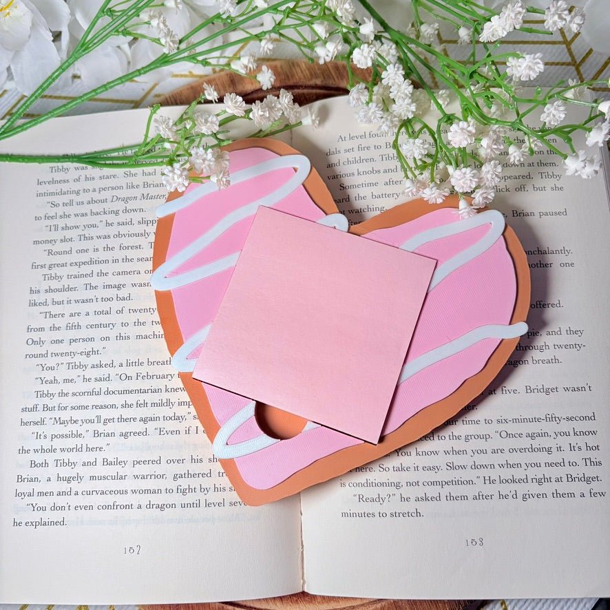 3D Printed Sugar Cookie Post - It Note Holder | Desk Accessory | Cute Office Decor | 4x4 Post - It Organizer - Awfullynerdy.co