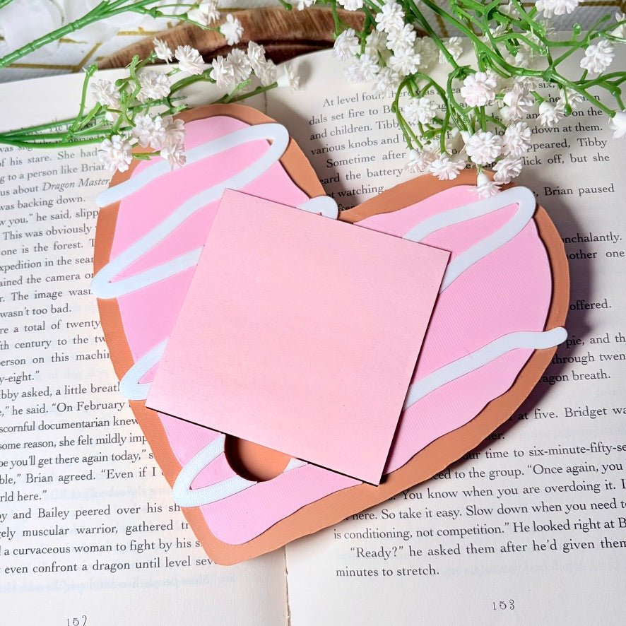 3D Printed Sugar Cookie Post - It Note Holder | Desk Accessory | Cute Office Decor | 4x4 Post - It Organizer - Awfullynerdy.co