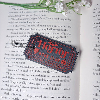 3D Printed Thin Horror Ticket Keychain | Chain Clasp - Awfullynerdy.co