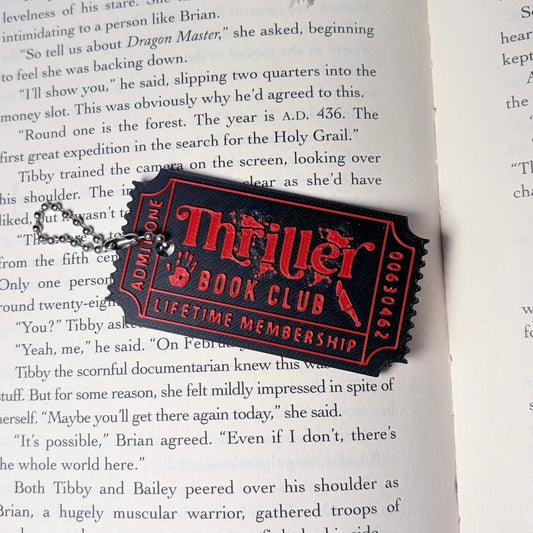 3D Printed Thin Thriller Ticket Keychain | Chain Clasp - Awfullynerdy.co