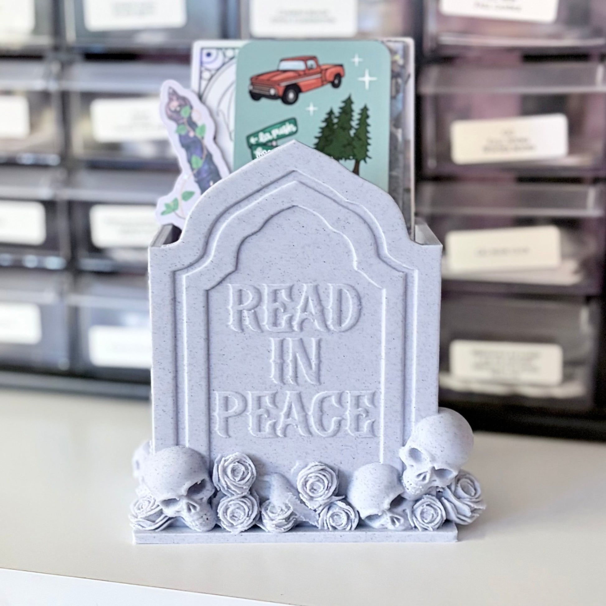 3D Printed Tombstone Bookmark Holder - Awfullynerdy.co