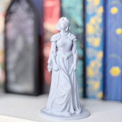 3d Printed Girl with Covered Eyes Bookshelf Decor
