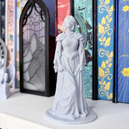 3d Printed Girl with Covered Eyes Bookshelf Decor