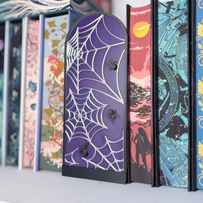 Purple Spider Web Book Nook