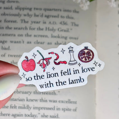 SYMBOLS So the Lion Fell in Love with the Lamb Sticker