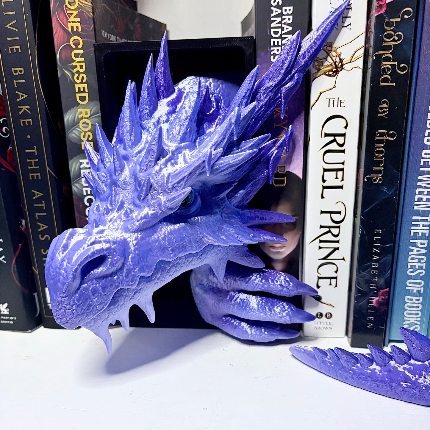 Purple-Blue Ice Dragon Dual Book Nooks