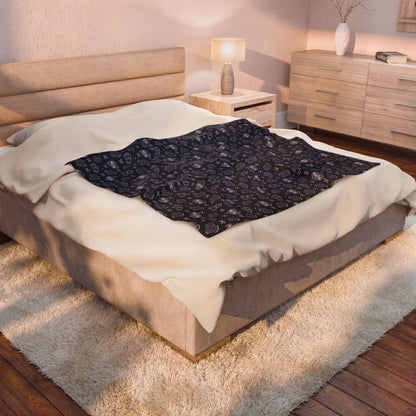 Dark Romance Inspired Velveteen Plush Blanket