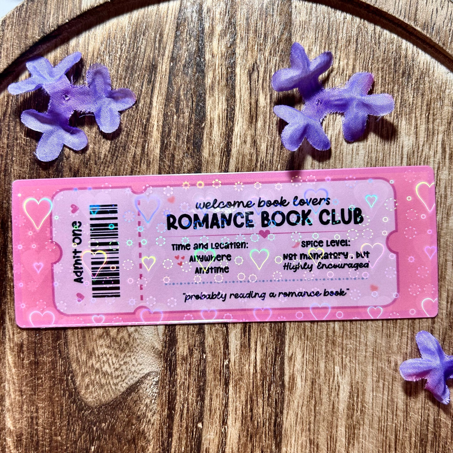 Romance Book Club Cardstock Bookmark