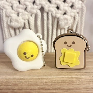 3d Printed Toast and Egg Inspired Fidget Clicker