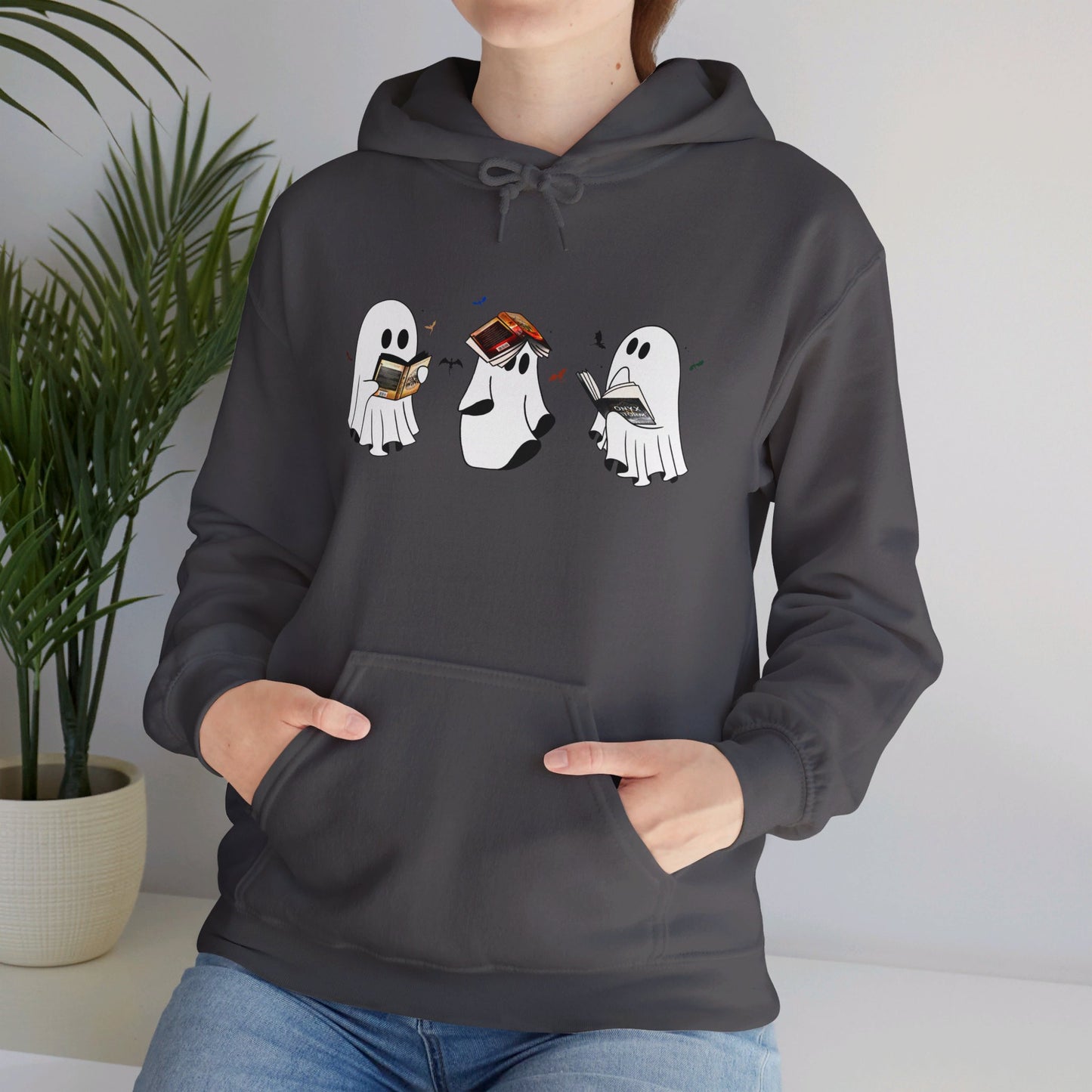 Fourth Wing Reading Ghosts Heavy Blend™ Hooded Sweatshirt - Awfullynerdy.co