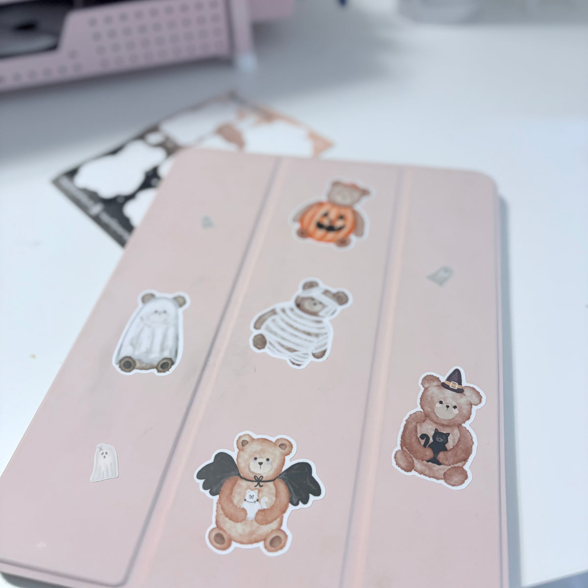 Spooky Bear Matte Sticker Sheet | Planner Stickers | Journal Stickers