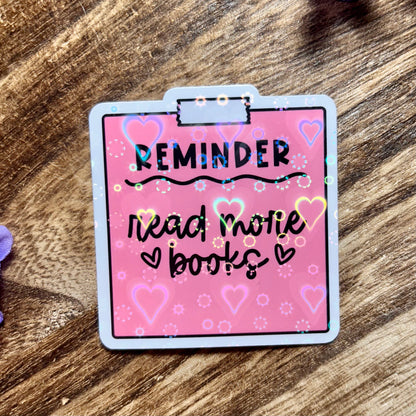 Reminder: Read More Books Sticker