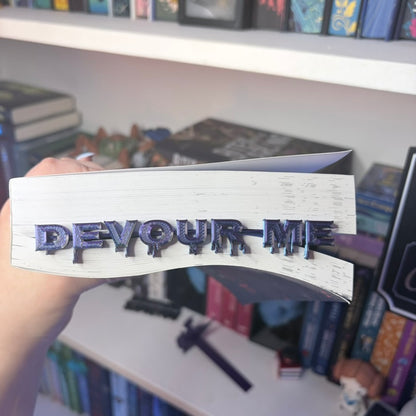 3D Printed Devor Me Words Bookmark | Cute Book Accessory