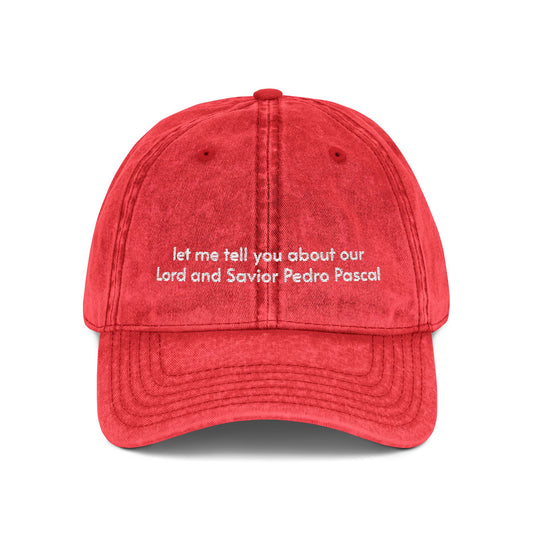 Embroidered Vintage Cap - Pedro Pascal Hat, Retro Dad Hat, Embroidery Baseball Cap, Vintage Style Headwear, Classic Actor Inspired