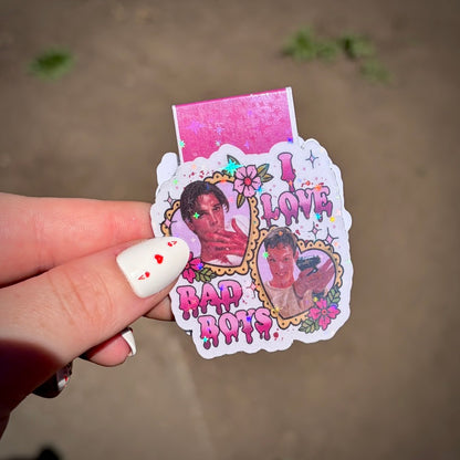 I Love Bad Boys Scream Inspired Magnetic Bookmark