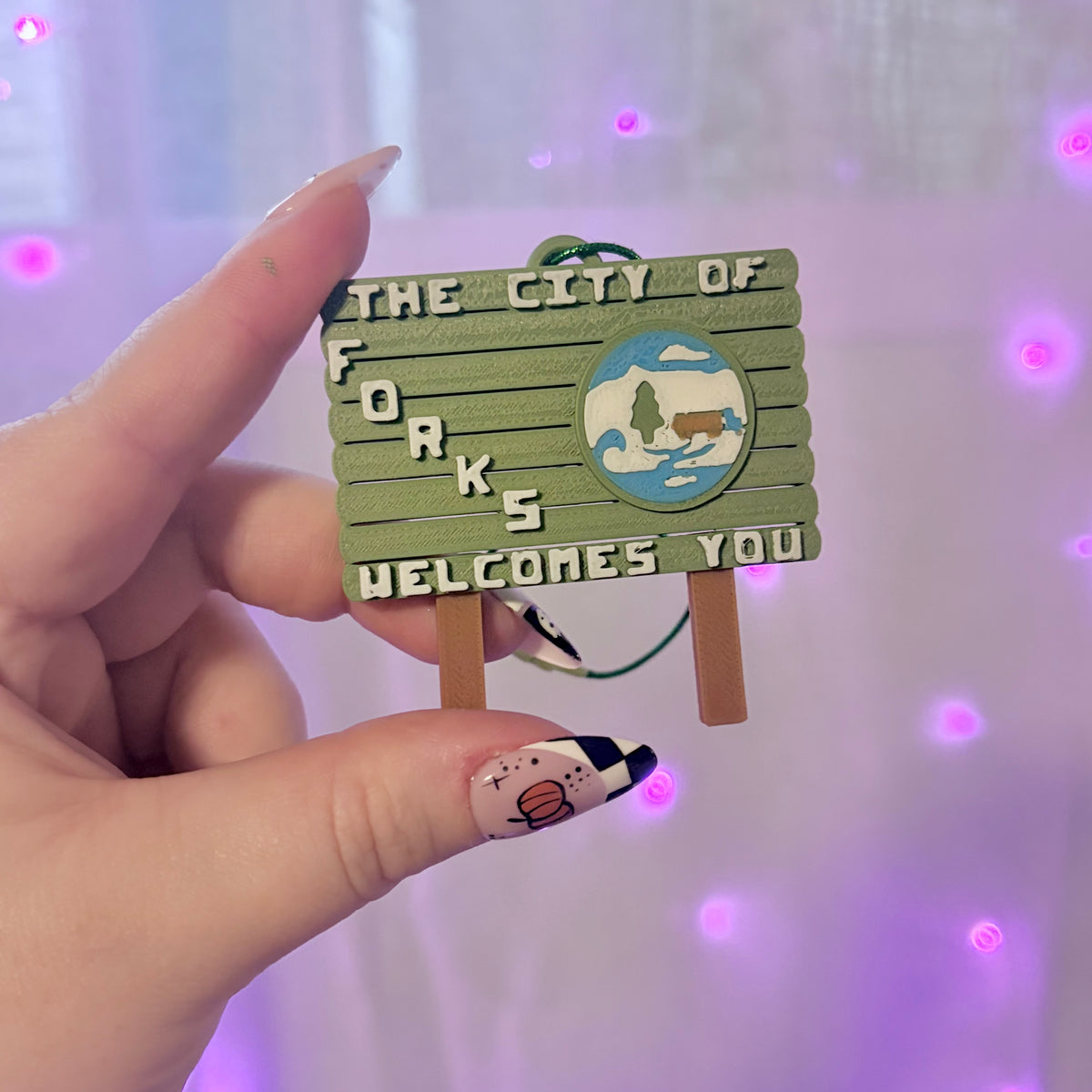 3D Printed Forks Sign Ornament