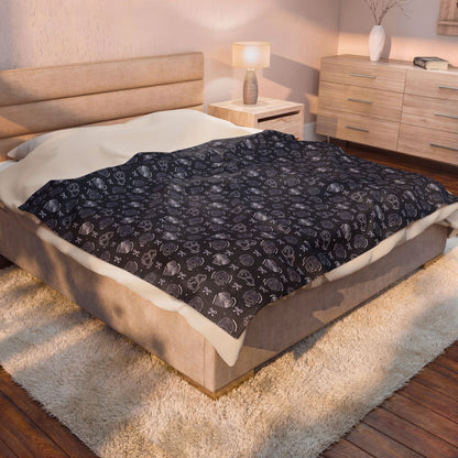Dark Romance Inspired Velveteen Plush Blanket