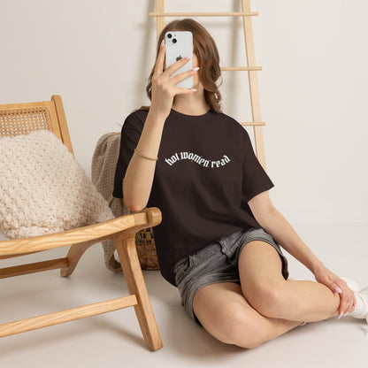 Women Read Tee — "Hot Women Read" Minimalist Graphic T-Shirt