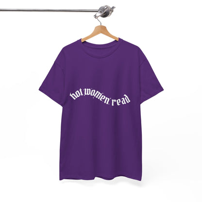Women Read Tee — "Hot Women Read" Minimalist Graphic T-Shirt